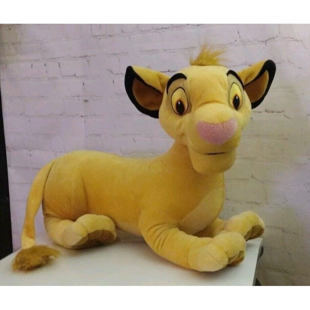 2002 Baby Simba Lion King Plush Disney Hasbro Jumbo Large Stuffed Animal 20"